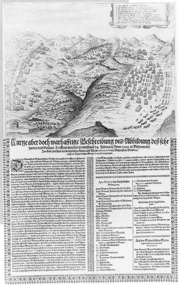 Schwarz-weißes 16. Jahrhundert-Karte von Heidelberg, Deutschland, gedruckt in einem alten Buch mit umgebendem Text.