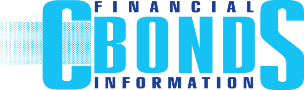 Financial Bonds Information-Logo mit weißer, fetter Sans-Serif-Texte auf einem hellblauen Hintergrund.