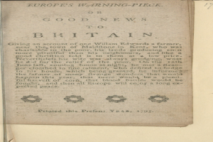 Offenes Buch mit dem Titel "Europas Warnstück oder gute Nachricht für Großbritannien" auf der Seite.