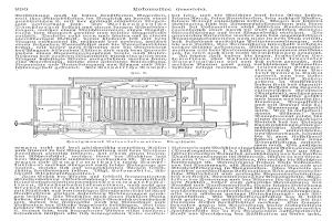 Eine Buchseite mit einer detaillierten Zeichnung eines Automotors mit beschrifteten Komponenten, betitelt mit "Deutsches Patent 890,000,000 - Schematics of the Engine".
